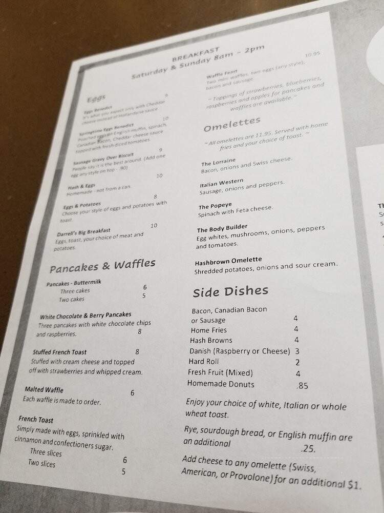 Darrell's Place - Middleport, NY menu_pic