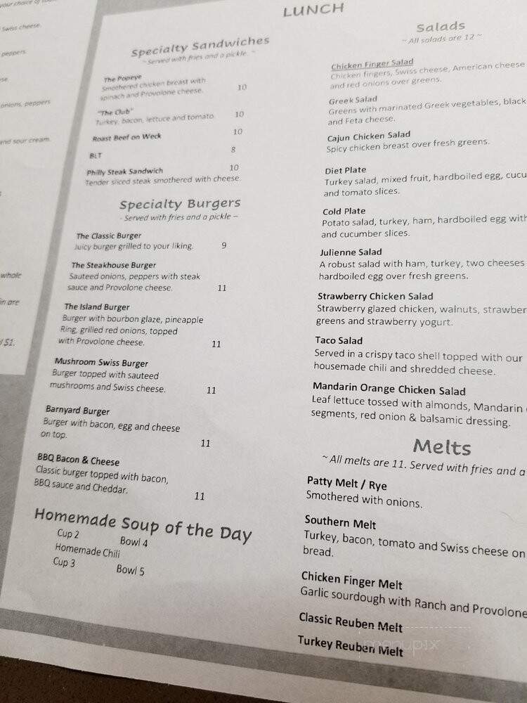 Darrell's Place - Middleport, NY menu_pic