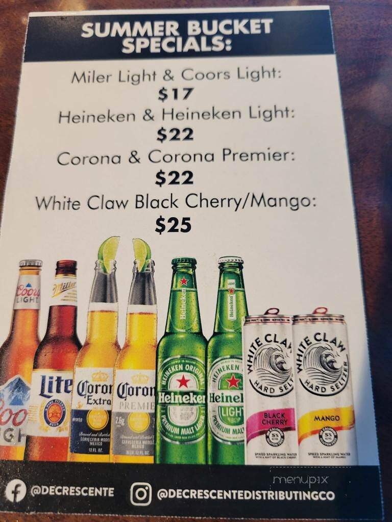 Klamsteam Tavern & Marina - Clifton Park, NY menu_pic