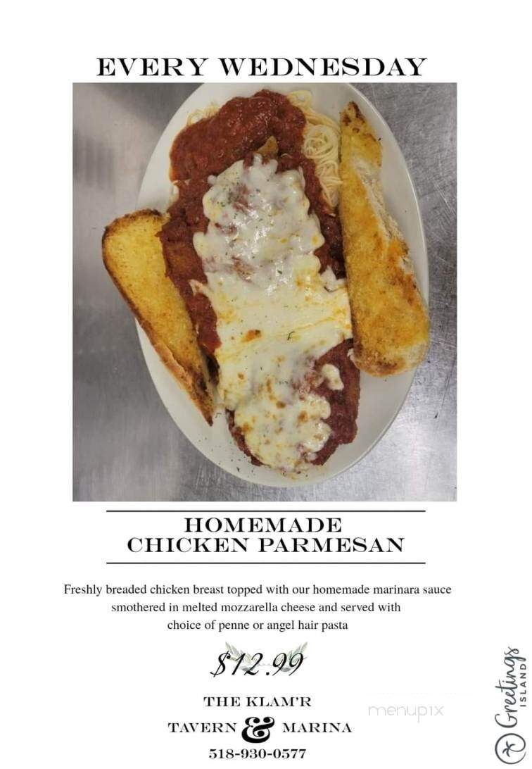 Klamsteam Tavern & Marina - Clifton Park, NY menu_pic