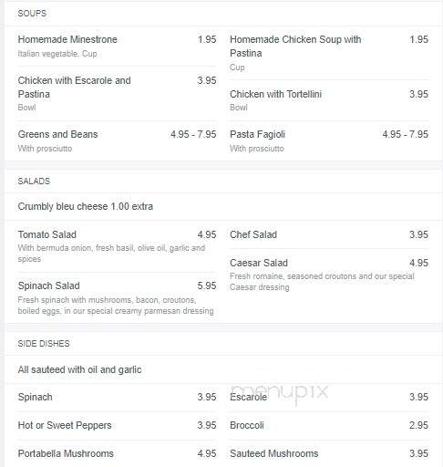 Rico's Ristorante - East Syracuse, NY menu_pic