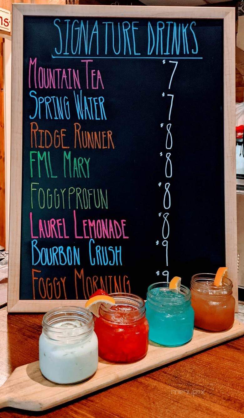 Foggy Mountain Lodge - Stahlstown, PA menu_pic
