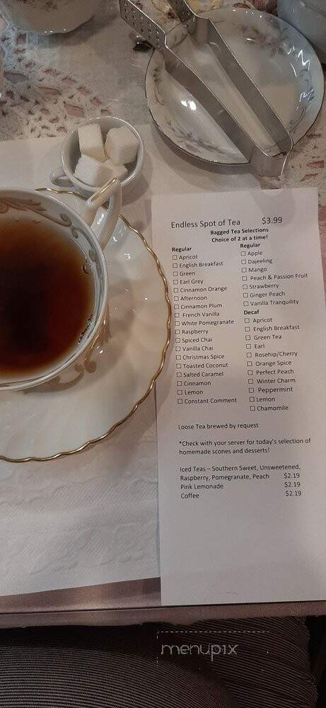 Serendipity Tea Room - Belle Vernon, PA menu_pic