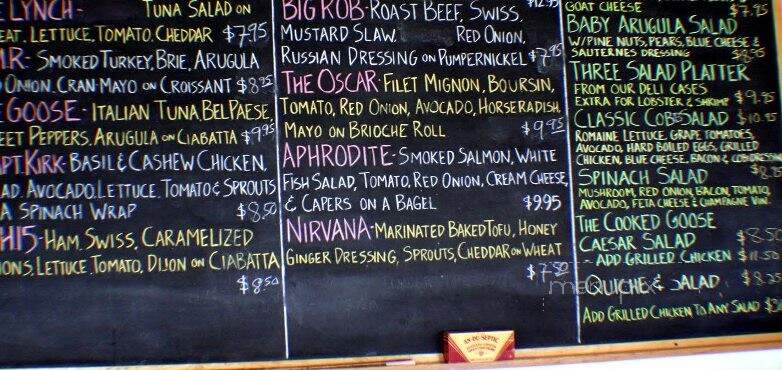 Cooked Goose - Westerly, RI menu_pic