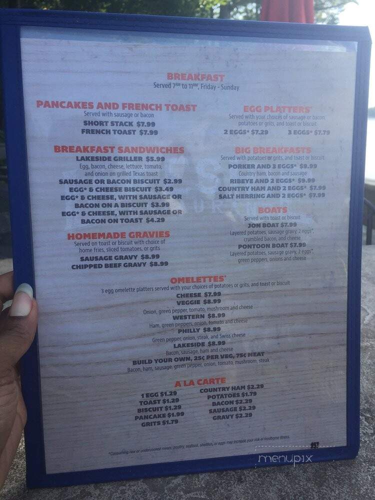 Lakeside Restaurant - Lanexa, VA menu_pic