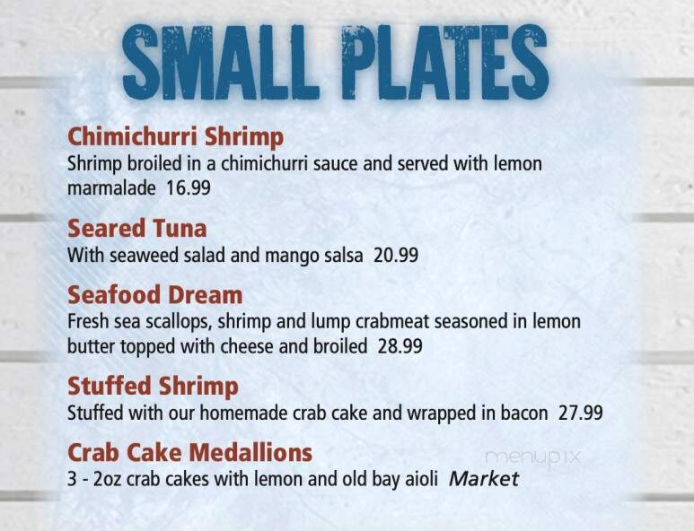 Steamers Seafood Restaurant - Chincoteague, VA menu_pic