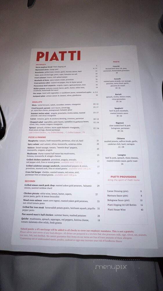 Piatti Restaurant - Danville, CA menu_pic