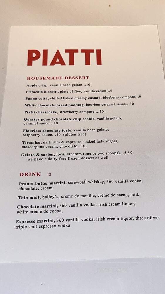 Piatti Restaurant - Danville, CA menu_pic