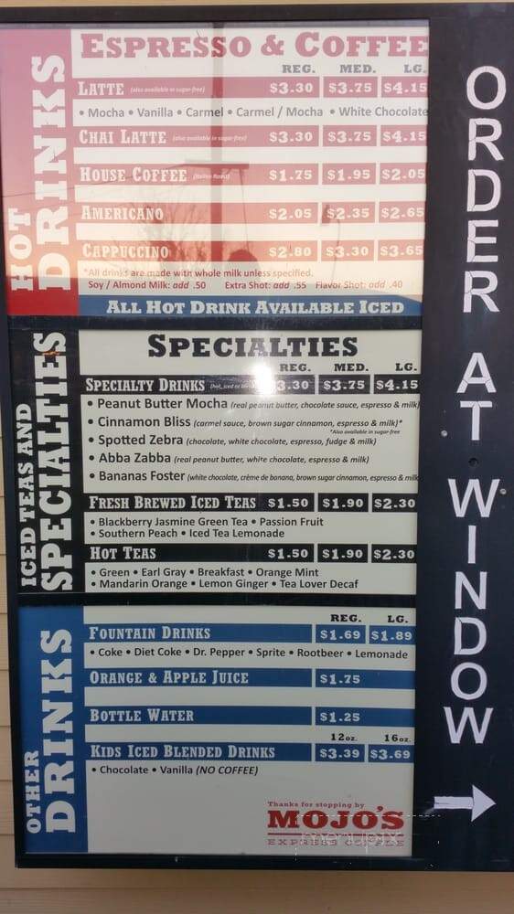 Mojo's Drive Thru Coffee - Corona, CA menu_pic