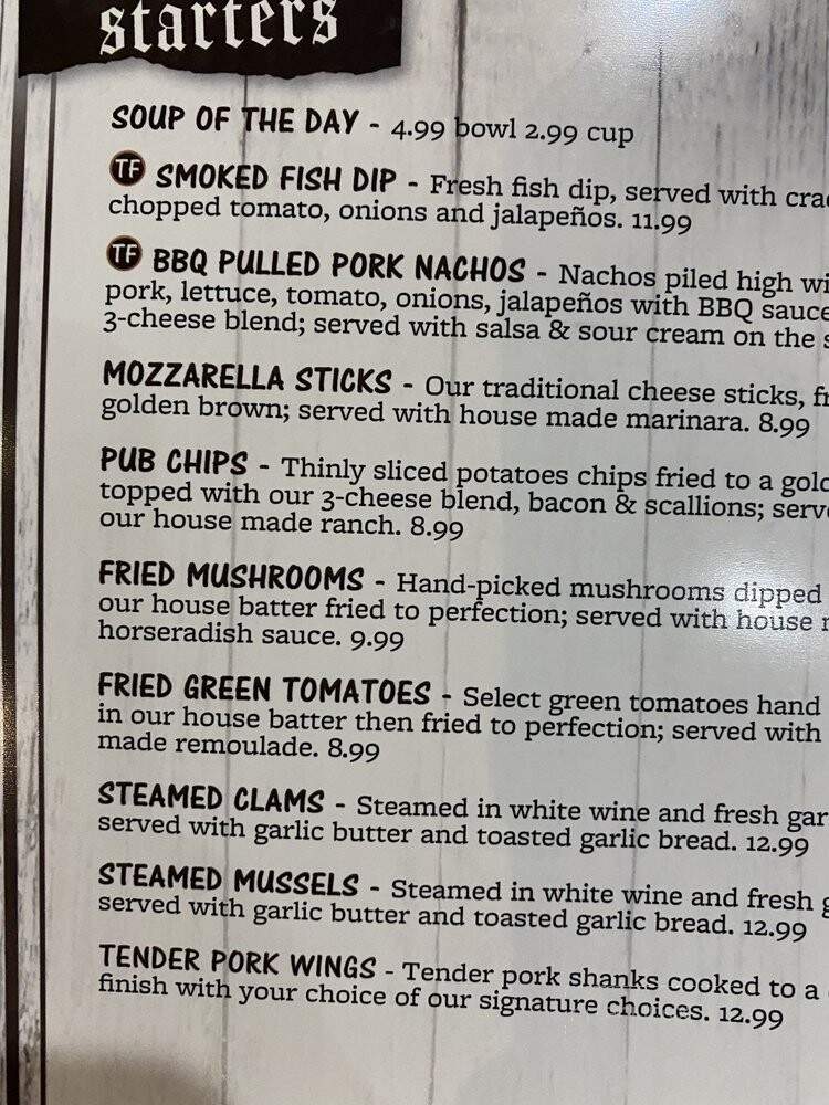 Tillie's - Eustis, FL menu_pic