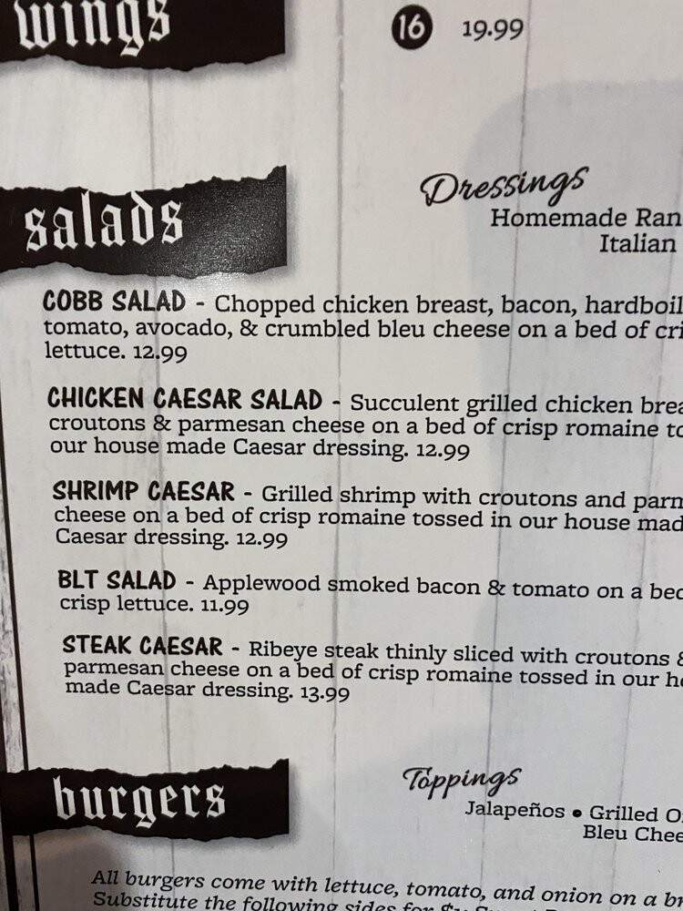 Tillie's - Eustis, FL menu_pic