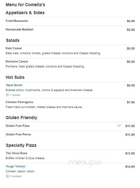 Comella's - Hingham, MA menu_pic