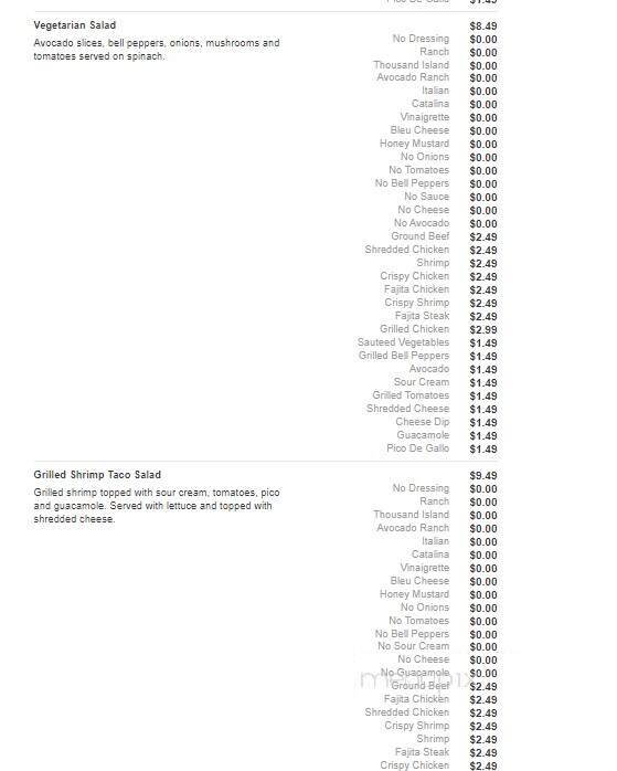 Juanito's Mexican Restaurant - Bastrop, LA menu_pic
