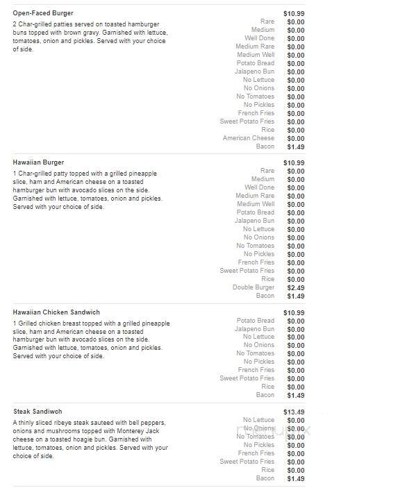 Juanito's Mexican Restaurant - Bastrop, LA menu_pic