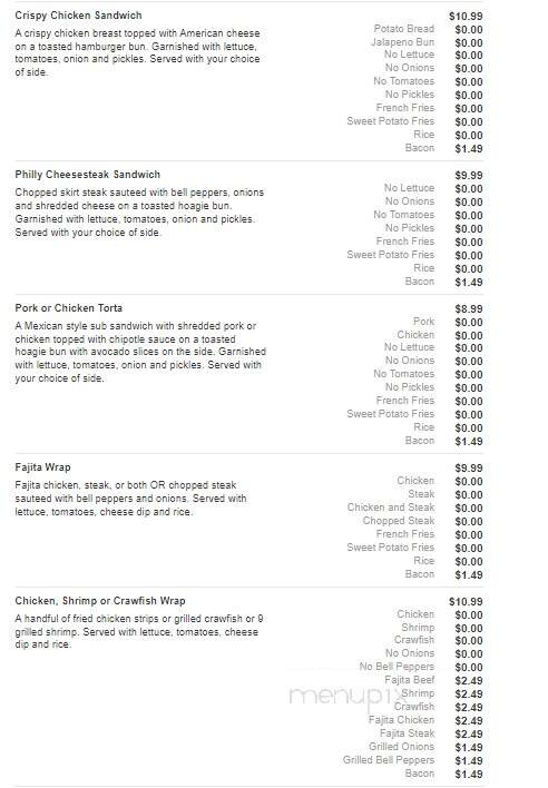 Juanito's Mexican Restaurant - Bastrop, LA menu_pic