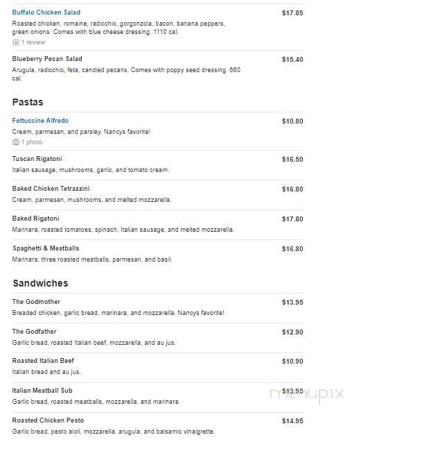 Nancy's Pizzeria - Douglasville, GA menu_pic