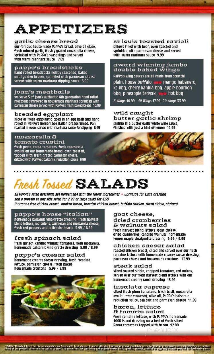 PaPPo's Pizzeria & Pub - Fairview Heights, IL menu_pic