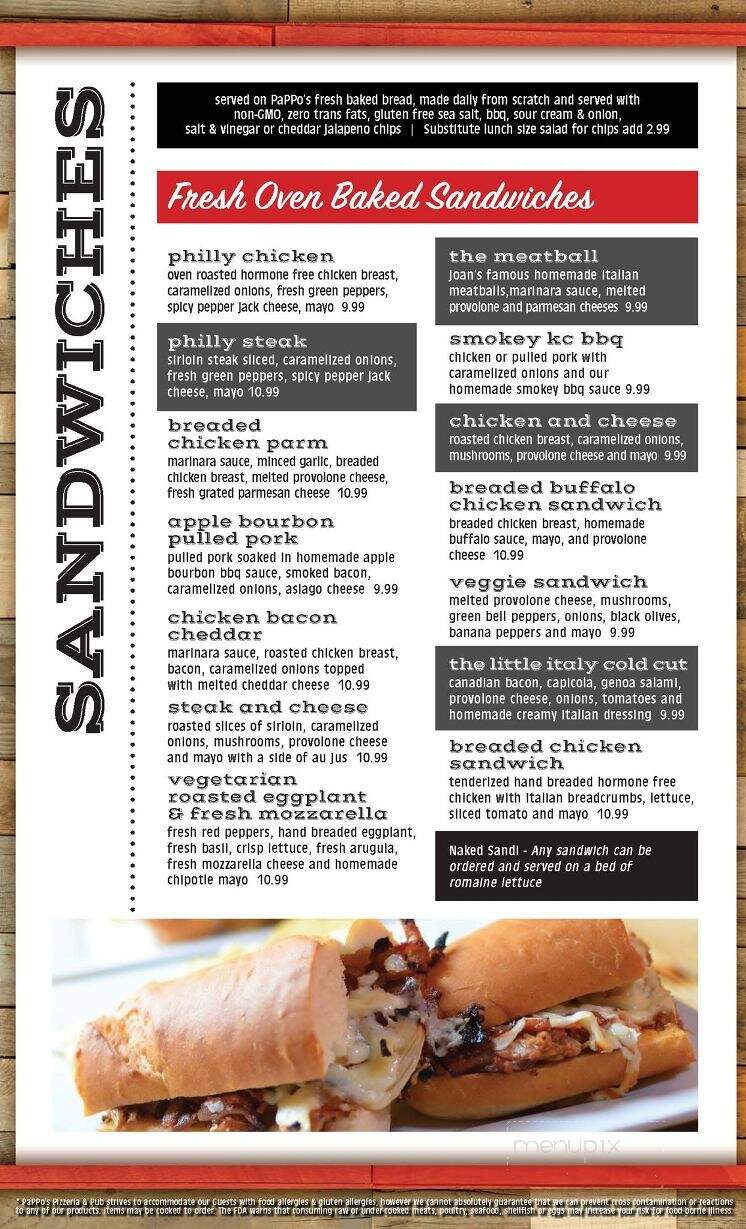 PaPPo's Pizzeria & Pub - Fairview Heights, IL menu_pic