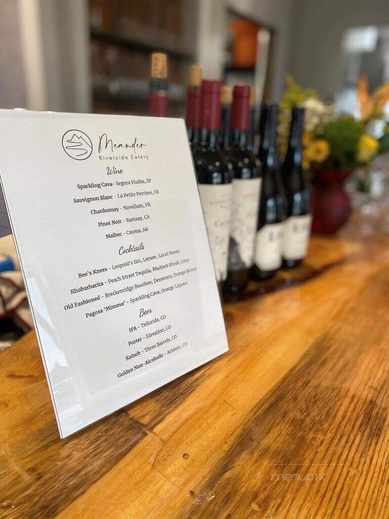 Meander Riverside Eatery - Pagosa Springs, CO menu_pic