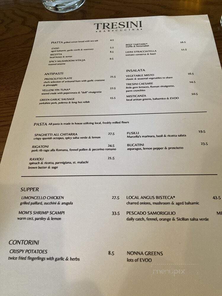 Tresini - Lower Gwynedd Township, PA menu_pic
