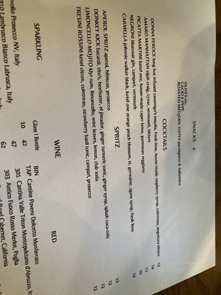 Tresini - Lower Gwynedd Township, PA menu_pic