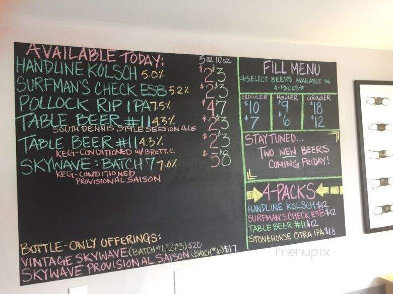 Devil's Purse Brewing Company - Dennis, MA menu_pic