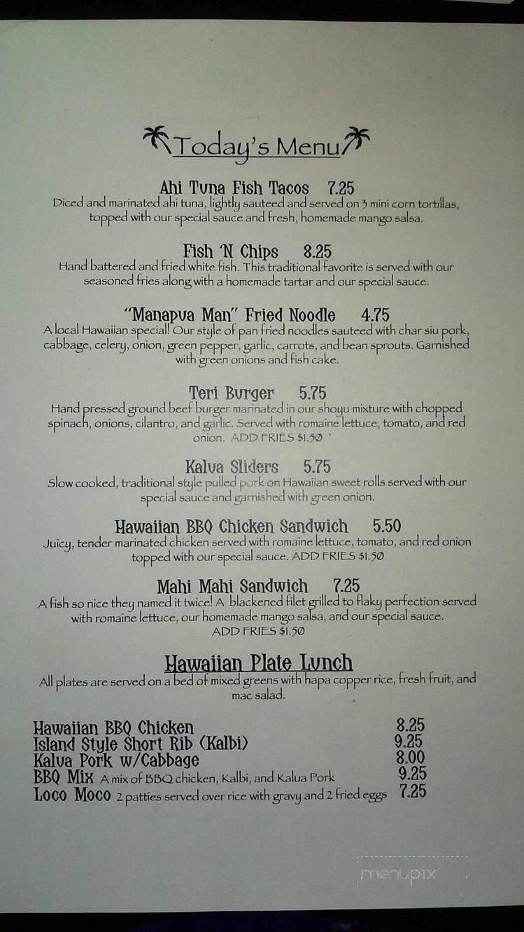 No Ke Aloha Polynesian Cuisine - Denver, CO menu_pic