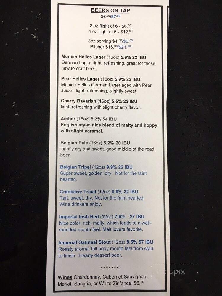 Thompson Brewing Company - Riverside, CA menu_pic