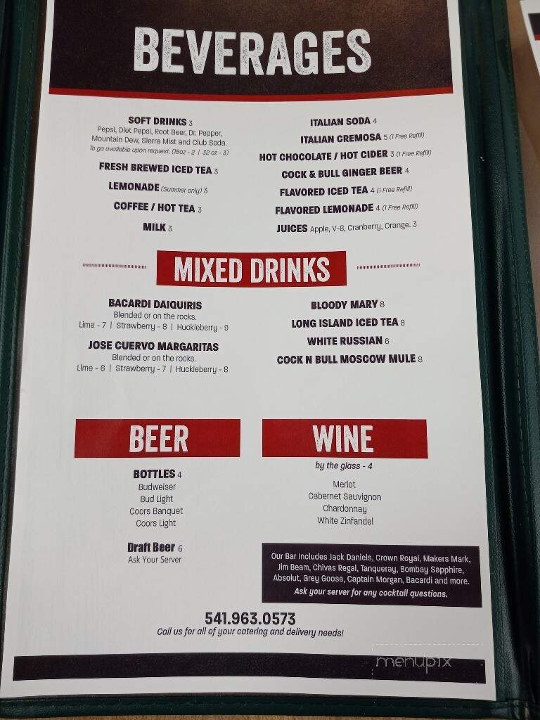 Cock & Bull Villa Roma - La Grande, OR menu_pic