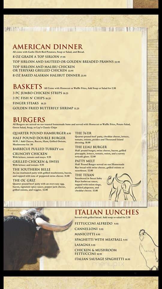Cock & Bull Villa Roma - La Grande, OR menu_pic
