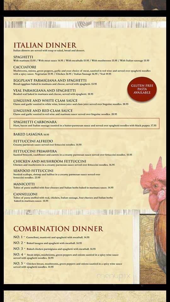 Cock & Bull Villa Roma - La Grande, OR menu_pic