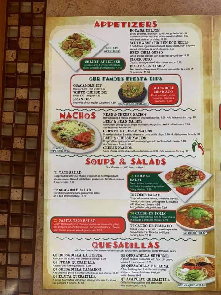 La Fiesta Mexican Restaurant - Chickasha, OK menu_pic