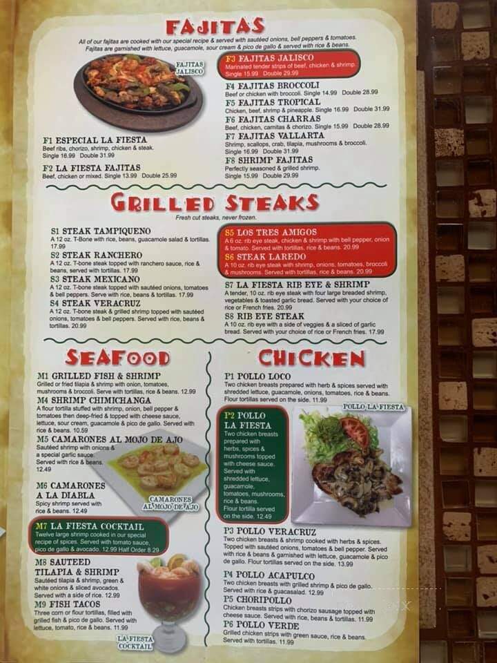 La Fiesta Mexican Restaurant - Chickasha, OK menu_pic