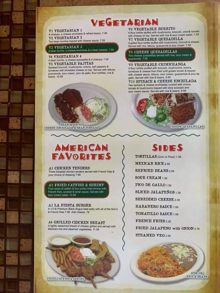 La Fiesta Mexican Restaurant - Chickasha, OK menu_pic