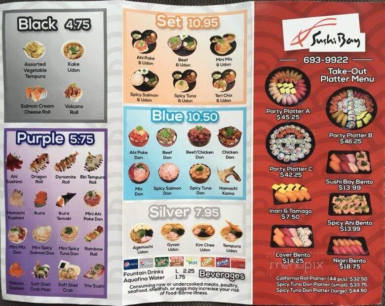 Sushi Bay - Honolulu, HI menu_pic