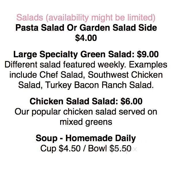 Vanilla Bean Bakery & Cafe - Helena, MT menu_pic