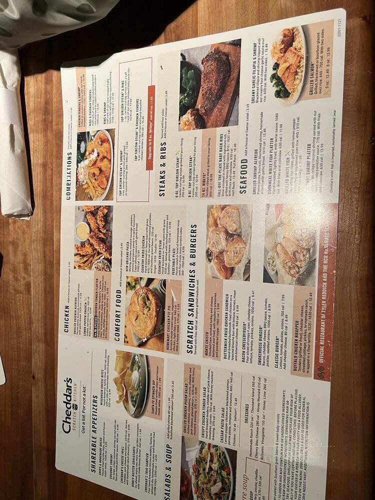 Cheddar's - Slidell, LA menu_pic