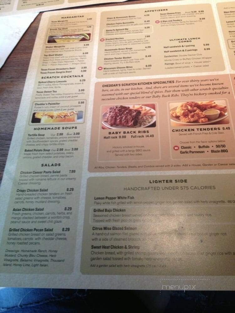 Cheddar's - Slidell, LA menu_pic