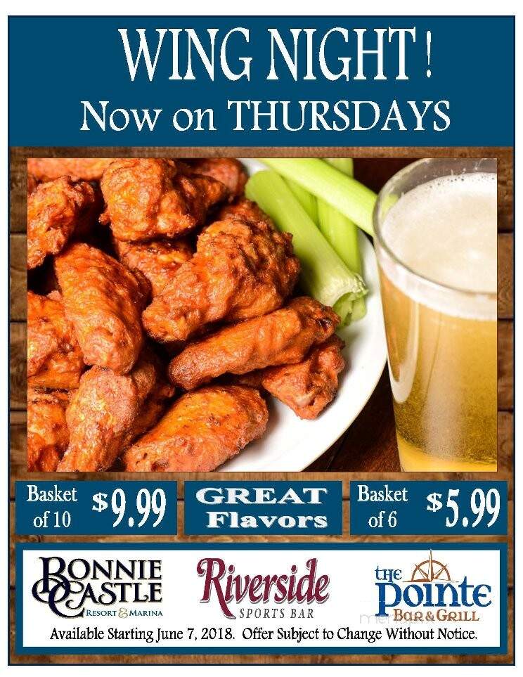 Pointe Bar and Grill - Alexandria Bay, NY menu_pic