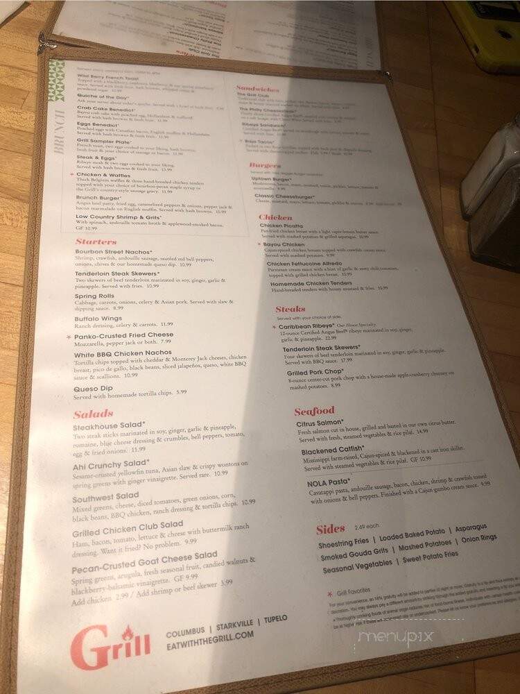 Central Station Grill - Starkville, MS menu_pic