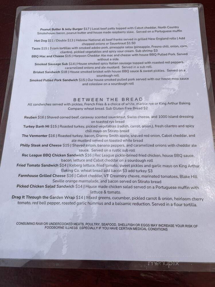 Harpoon Brewery - Windsor, VT menu_pic