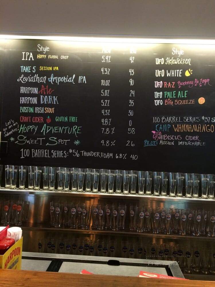 Harpoon Brewery - Windsor, VT menu_pic
