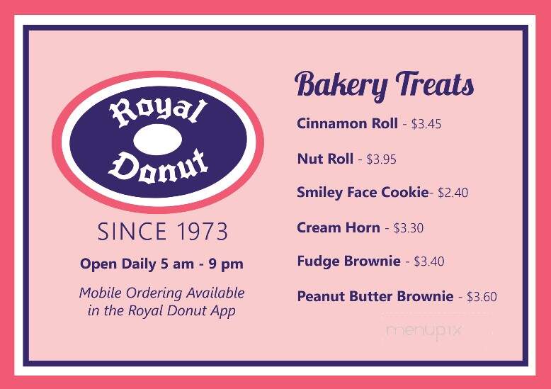 Royal Donut - Danville, IL menu_pic