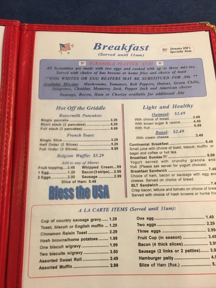 HBs Place - Pine, AZ menu_pic