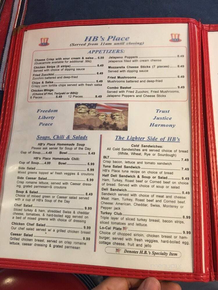 HBs Place - Pine, AZ menu_pic