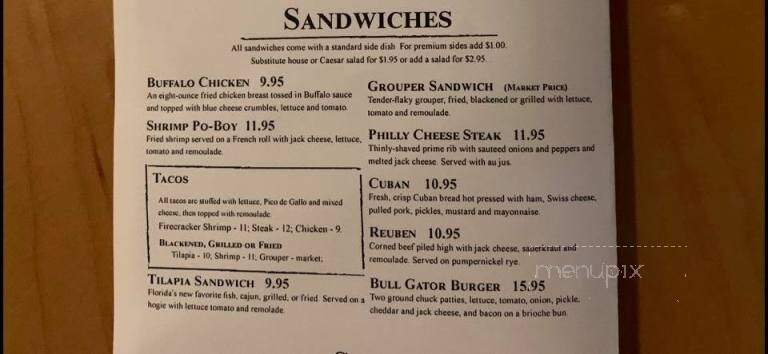 Ballyhoo Grill - Gainesville, FL menu_pic