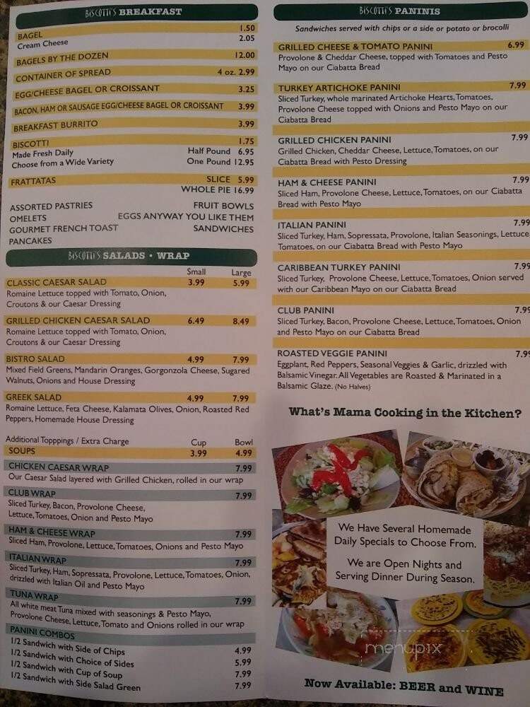 Biscottis - Fort Myers, FL menu_pic