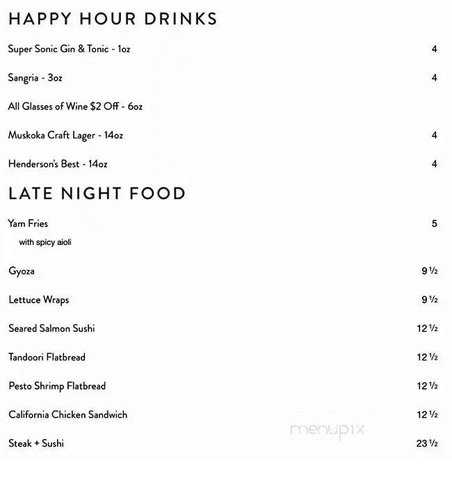 Joey Don Mills - Toronto, ON menu_pic