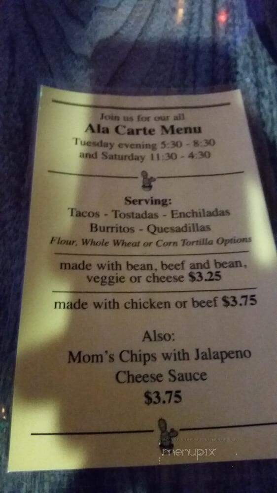 Pastime Gardens - Mason City, IA menu_pic