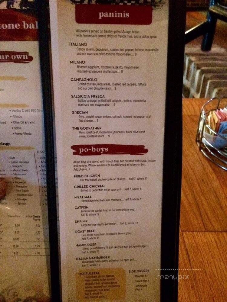 Tommy's Pizza - Hammond, LA menu_pic